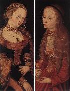 CRANACH, Lucas the Elder St Catherine of Alexandria and St Barbara sdg China oil painting reproduction